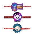 Printed Acrylic Kids Rakhi Set of 3 for Brother | Cute Bhai Rakhi