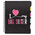 TheYayaCafe Birthday Gifts for Sister, Wirebound Notebook A5 Size 8.5x6 Inches, 300 Ruled Pages Printed I Love My Big Sister, Rakhi Bhaidooj Gift for Sisters from Brother