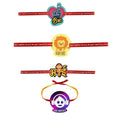 Acrylic Rakhi Set of 4 for Brother | Quote Print Combo
