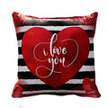 Magic Sequin Cushion Cover, Red 12x12 inches