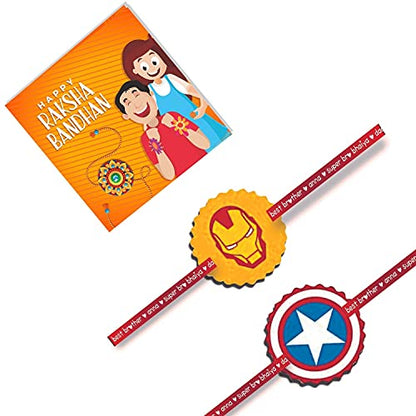 Avengers Superhero Kids Rakhi Combo, Set of 2 for Brothers