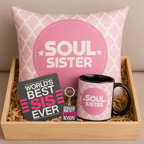 Soul Sister Gift Set of 3 - Mug, Cushion Cover & Coaster