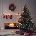Santa, Reindeer and Elf Christmas Tree Skirt, Tree Collar
