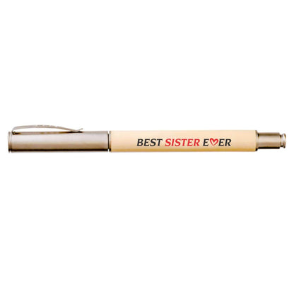 Best Sister Ever Printed Handmade Wooden Pen