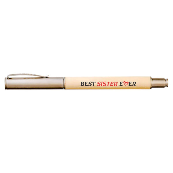 Best Sister Ever Printed Handmade Wooden Pen