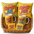 TheYaYaCafe® Rakhi Gift for Didi Jiju | Super Didi Jiju Combo | Set of 6 with 2 Coffee Mugs, 2 Cushion Covers & 2 Coasters | Rakhi Gift Hamper for Sister and Brother-in-Law
