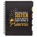 TheYayaCafe Birthday Gifts for Sister, Wirebound Notebook A5 Size 8.5x6 Inches, 300 Ruled Pages 70 GSM, Rakhi Bhaidooj Raksha Bandhan Gift for Sister from Brother