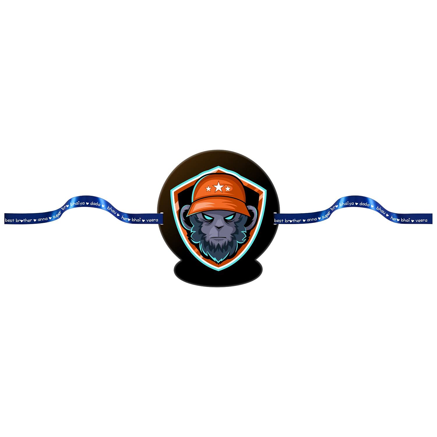 TheYaYaCafe Rakhi for Brother Printed Monkey Bro Bracelet Raksha Bandhan Gift, Cute Gaming Design for Kids and Boys, Rakhi for Bhai from Sister, Raksha Bandhan 2024