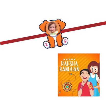 TheYaYaCafe Kids Personalized Photo Rakhi for Brother with Roli Tika, Raksha Bandhan Gift for Bhai, Brother, Bhaijaan from Sister, Didi, Behen