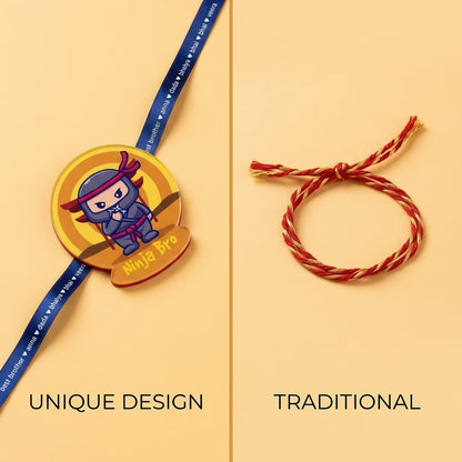 TheYaYaCafe Raksha Bandhan Gifts for Brother Ninja Bro Printed Cute Gaming Kids Rakhi Bracelet