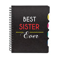 TheYayaCafe Birthday Gifts for Sister, Printed Wirebound Notebook A5 Size 8.5x6 Inches 300 Ruled Pages, Rakhi Bhaidooj Raksha Bandhan Gift for Sister, Sis, Behen from Brother, Office College Journal