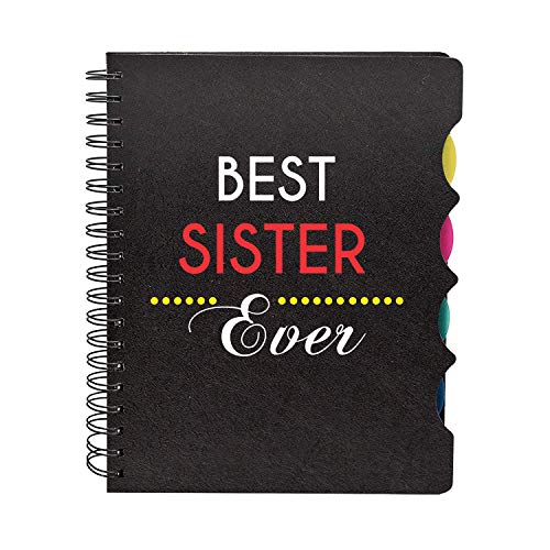 TheYayaCafe Birthday Gifts for Sister, Printed Wirebound Notebook A5 Size 8.5x6 Inches 300 Ruled Pages, Rakhi Bhaidooj Raksha Bandhan Gift for Sister, Sis, Behen from Brother, Office College Journal
