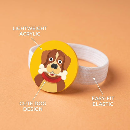 TheYayaCafe Dog Rakhi Rakshabandhan Gift for Pets, Acrylic Paw Rakhi with Elastic Band, 1.5 Inches, Cats and Fur Babies from Pet Parents, Raksha Bandhan, Birthday, Diwali
