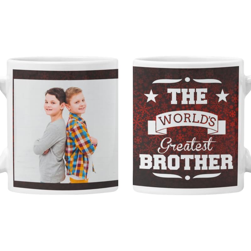 TheYaYaCafe Personalized Ceramic Printed The World Greatest Brother Coffee Mugs for Brother