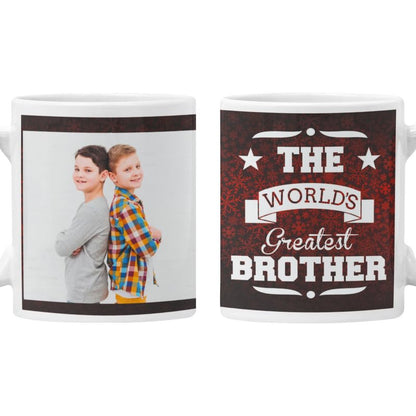 TheYaYaCafe Personalized Ceramic Printed The World Greatest Brother Coffee Mugs for Brother