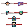 Printed Acrylic Rakhi Set of 6 - Quote Rakhis for Brother