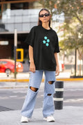 Drop Shoulder Oversized Printed T-Shirts For Women