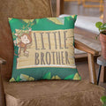 Little Monkey Brother Rakhi Cushion Cover 12x12 Inches Green