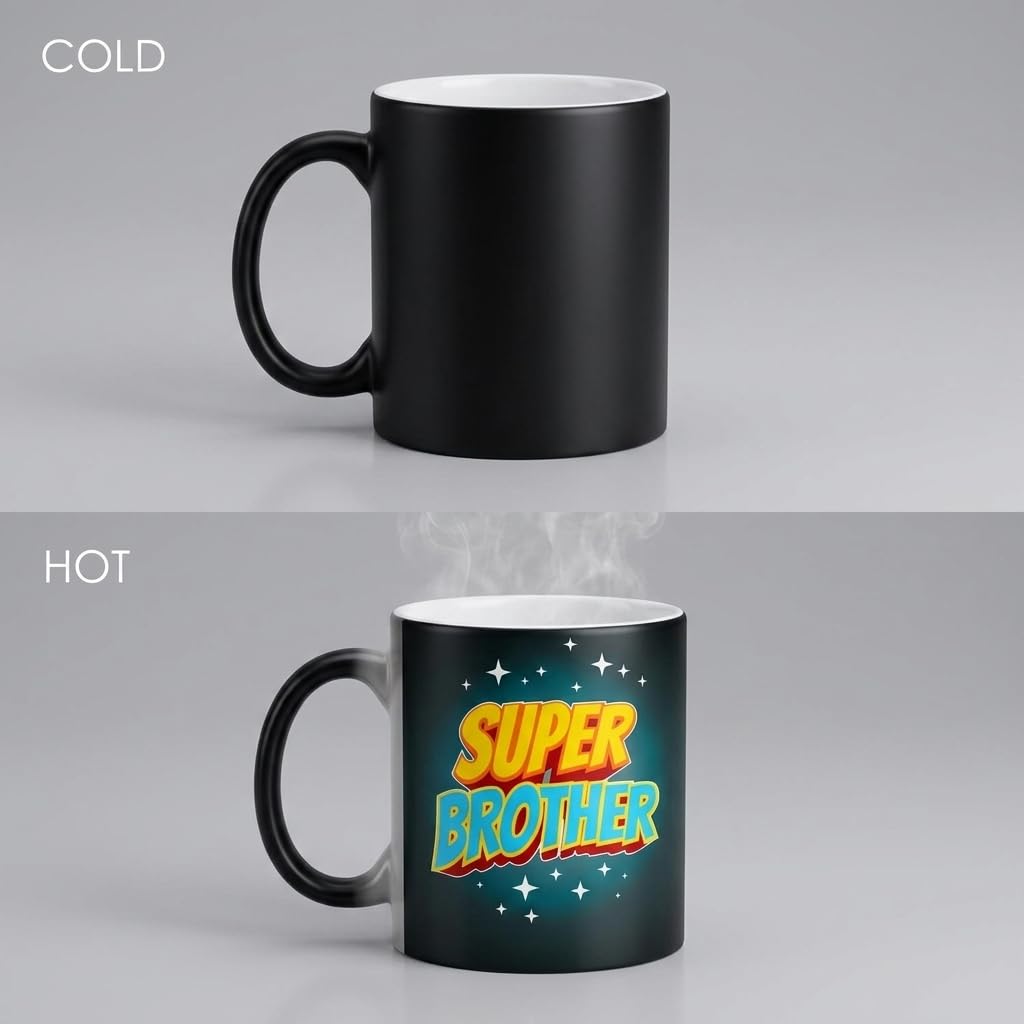 Super Brother Magic Mug, Colour-Changing Ceramic 330 ml