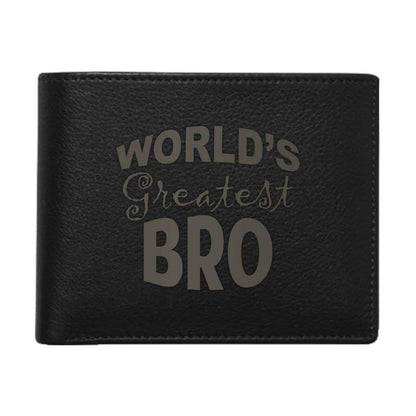 Worlds Greatest Bro Leather Wallet