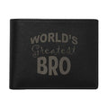 World's Greatest Bro Personalised Leather Wallet