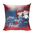 Sequin 200TC Cushion Cover 12x12 Inch, Red