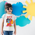 Radha Krishna Holi Hai Kids Dryfit T-Shirt for Girls