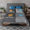 Couple Bedsheet - She's My Sugar He's My Spice with Pillow Covers