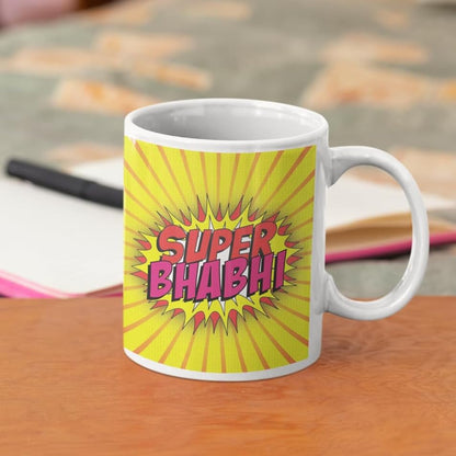 TheYayaCafe Rakhi Gifts for Bhaiya Bhabhi Combo Set of 4 with 2 Printed Coffee Mugs and 2 Designer Rakhis, Raksha Bandhan Hamper for Brother and Sister-in-Law