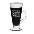 Brother Friend Engraved Glass Tea Cup with Coaster - Rakhi Gift