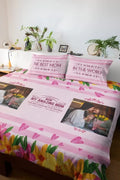 Personalised Gift Bedsheet for Mom, King Size with 2 Pillow Covers