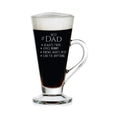 Best Dad Ever Engraved Glass Tea Cup with Coaster