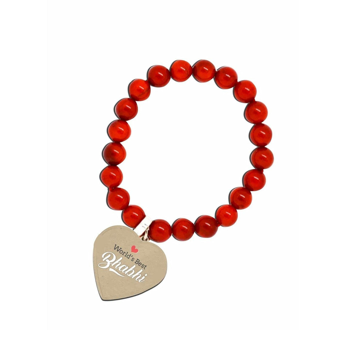 World Best Bhaiya Bhabhi Rudraksh and Beads Rakhi Set of 2