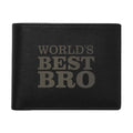 World's Best Bro Personalised Leather Wallet