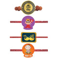Acrylic Rakhi Set of 4 for Brother & Sister - Quote Rakhis