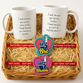 TheYaYaCafe® Rakhi Gifts for Brother and Bhabhi | i Smile Because You are Gift Combo | Set of 4-2 Coffee Mugs & 2 Rakhis | Rakhi Hamper for Bhaiya Bhabhi
