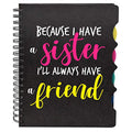 TheYayaCafe Birthday Gifts for Sister, Printed Wirebound Notebook A5 Size (8.5x6 Inches), 300 Ruled Pages, Rakhi Bhaidooj Raksha Bandhan Gift for Sister, MASI, Bhabhi from Brother