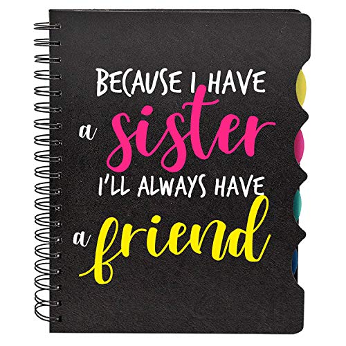 TheYayaCafe Birthday Gifts for Sister, Printed Wirebound Notebook A5 Size (8.5x6 Inches), 300 Ruled Pages, Rakhi Bhaidooj Raksha Bandhan Gift for Sister, MASI, Bhabhi from Brother
