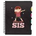 TheYayaCafe Birthday Gifts for Sister Printed Wirebound Notebook A5 Size, 300 Ruled Pages, Coolest Sis Design, Rakhi Bhai Dooj Birthday Gift for Sister from Brother and Sister