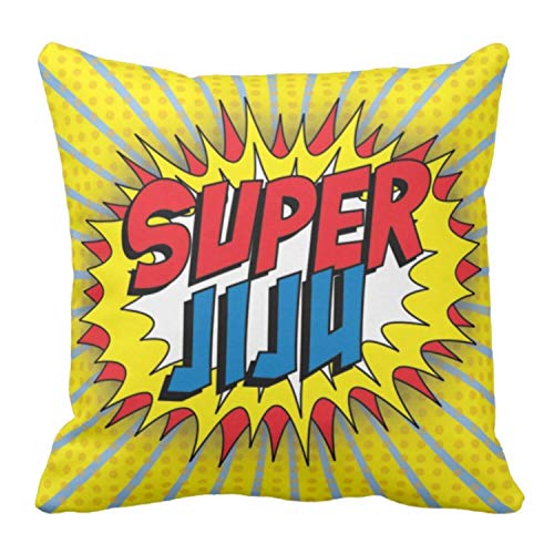 TheYayaCafe Brother in Law Printed Cushion Cover Super Jiju 16x16 Inches (40x40 cm), Birthday Anniversary Raksha Bandhan Gift for Jiju, Brother from Sister and Wife