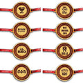 Engraved Wooden Rakhi Combo Pack of 8 with Quotes for Brother