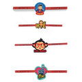 Acrylic Rakhi Set of 4 for Brother | Quote Rakhi Festive Combo