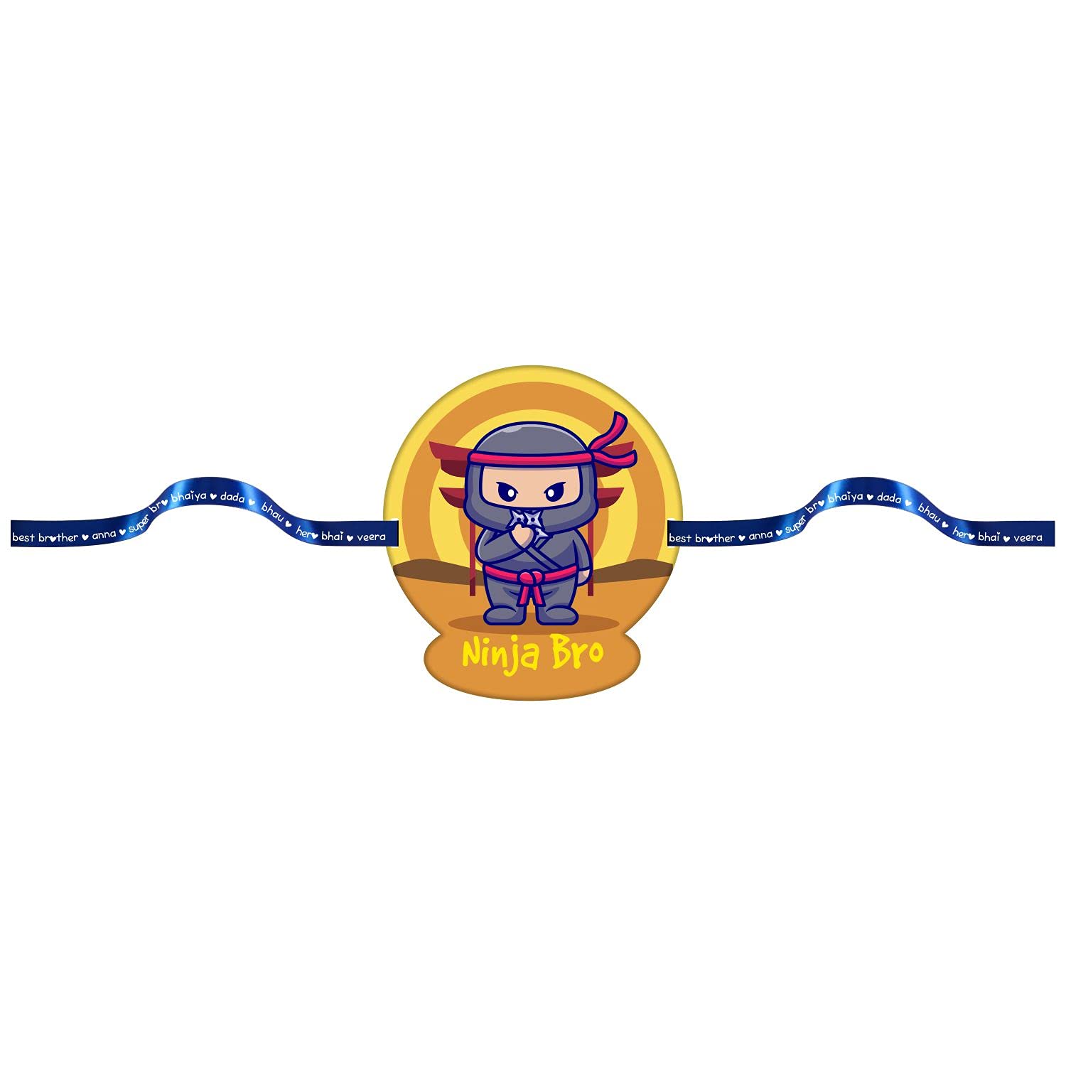 TheYaYaCafe Raksha Bandhan Gifts for Brother Ninja Bro Printed Cute Gaming Kids Rakhi Bracelet