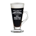 Awesome Big Brother Glass Tea Cup with Coaster Gift Set