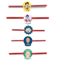 Acrylic Rakhi Set of 5 for Brothers | Quote Print Rakhabandhan