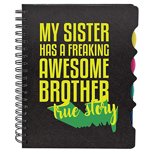 TheYayaCafe Birthday Gifts for Sister, Wirebound Notebook A5 Size, 300 Ruled Pages Printed My Sister Has, Rakhi and Bhai Dooj Gift for Sister from Brother