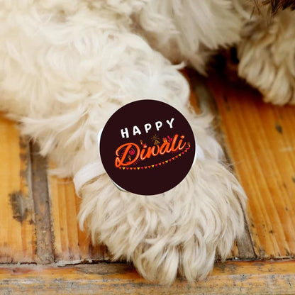 TheYayaCafe Dog Rakhi Rakshabandhan Gifts for Pets Paw Accessories - Happy Diwali Brown Acrylic Rakhi for Dogs, Cats, Puppies, Pet Parents, Raksha Bandhan, Diwali, Birthday