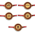 Engraved Quote Rakhi for Brothers - Combo Set of 5