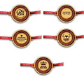 Engraved Quote Rakhi for Brothers - Combo Set of 5