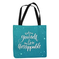 Believe In Yourself Canvas Tote Bag with Zipper